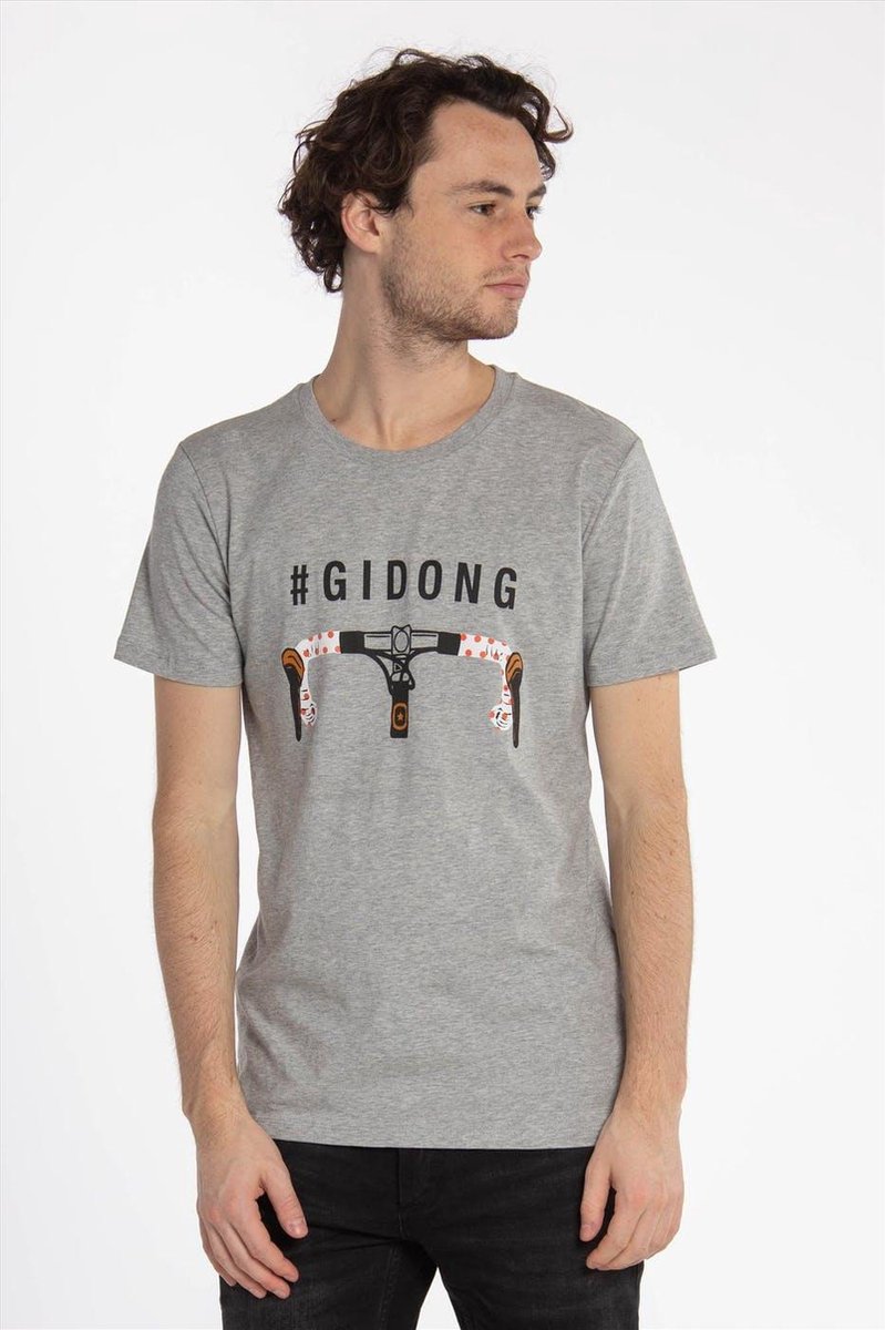 Brooklyn Intwiel Grijze Gidon T-shirt Fiets | Fietsstuur | Wielrennen | Koers | Grappig | Cadeau - Maat XXL